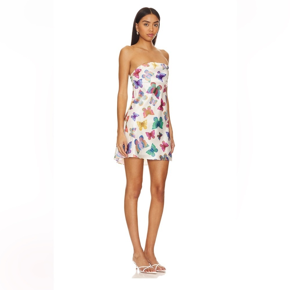 Show Me Your MuMu Revolve Multicolor Strapless Dress Size Small - Picture 5 of 11